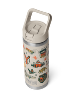 Rambler 18oz Bottle with Straw Cap in Cape Summer Camp