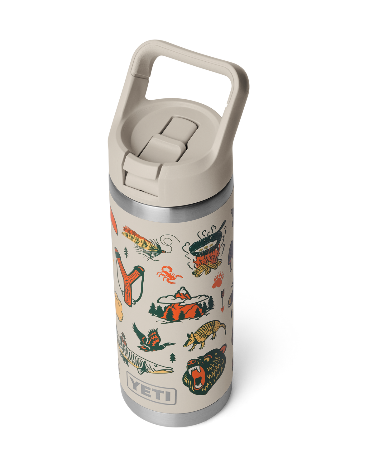 Rambler 18oz Bottle with Straw Cap in Cape Summer Camp