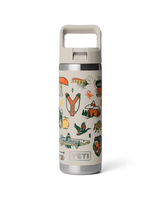 The Yeti Rambler 18oz Bottle with Straw Cap in Cape Summer Camp