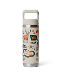 The Yeti Rambler 18oz Bottle with Straw Cap in Cape Summer Camp