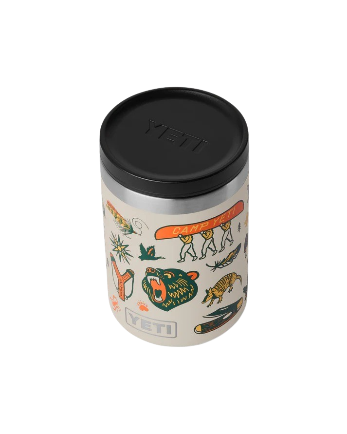 The Yeti Rambler 16oz Insulated Food Jar in Summer Graphic Cape Taupe