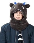 The Barts Boys Boys Feesaa Hood in Dark Grey