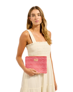 The Seafolly Viva Vacation Bikini Bag Bag in Cosmo Red