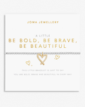 The Joma Jewellery A Little 'Be Bold Brave Beautiful' Bracelet in Silver And Gold Plating