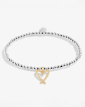 The Joma Jewellery A Little 'Be Bold Brave Beautiful' Bracelet in Silver And Gold Plating