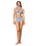 The Watercult Womens Tidal Texture Bralette Ring Front Bikini Top in Fresh Ocean