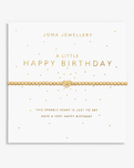 The Joma Jewellery A Little 'Happy Birthday' Bracelet in Gold Plating