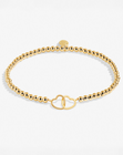 The Joma Jewellery A Little 'Friendship' Bracelet in Gold