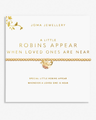 The Joma Jewellery A Litte 'Robins Appear When Loved Ones Are Near' Bracelet in Gold Plating