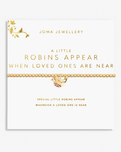 The Joma Jewellery A Litte 'Robins Appear When Loved Ones Are Near' Bracelet in Gold Plating