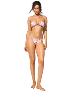 The Watercult Womens Pretty Boho Bandeau Bikini Top in Pink Spring