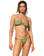 Le Soleil Bandeau Bikini Top in Jungle Roof