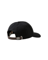 Classic Twill Red Tab Baseball Cap in Stonewashed Black