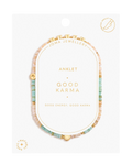 The Joma Jewellery Happy Little Moments Good Karma Anklet in Gold Plating | Available at Anns Cottage