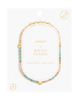 The Joma Jewellery Happy Little Moments Good Karma Anklet in Gold Plating | Available at Anns Cottage
