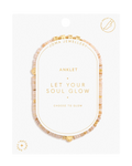 The Joma Jewellery Happy Little Moments Let Your Soul Glow Anklet in Gold Plating
