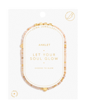 The Joma Jewellery Happy Little Moments Let Your Soul Glow Anklet in Gold Plating