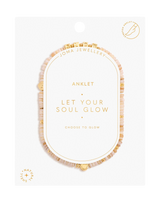 The Joma Jewellery Happy Little Moments Let Your Soul Glow Anklet in Gold Plating