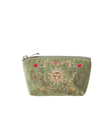 Earth Goddess Velvet Coin Purse in Olive Green