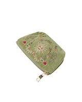 Earth Goddess Velvet Coin Purse in Olive Green