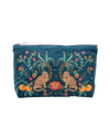 The Elizabeth Scarlett Tropical Jaguar Everyday Pouch in Rich Blue