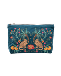 The Elizabeth Scarlett Tropical Jaguar Everyday Pouch in Rich Blue
