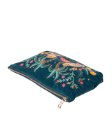 The Elizabeth Scarlett Tropical Jaguar Everyday Pouch in Rich Blue