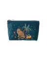 Tropical Jaguar Mini Pouch in Rich Blue