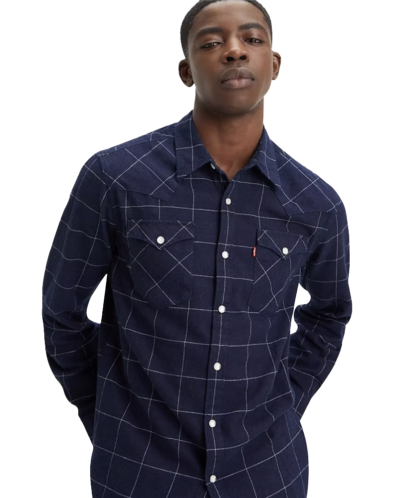 The Levi's® Mens Barstow Western Standard Shirt in Dark Indigo
