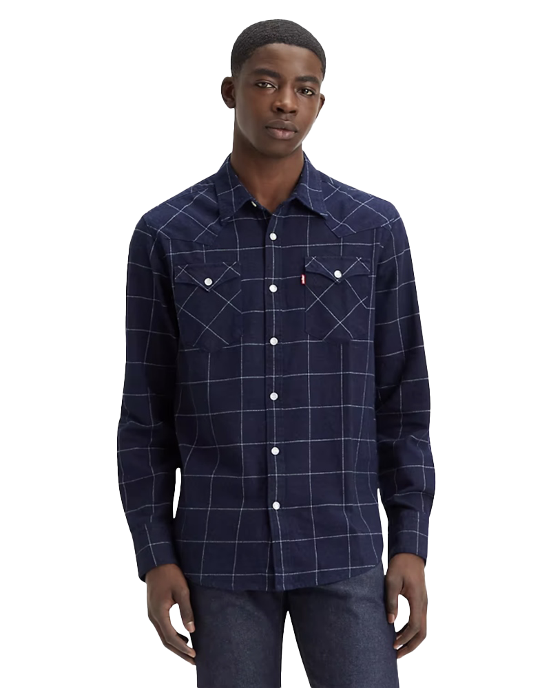 The Levi's® Mens Barstow Western Standard Shirt in Dark Indigo