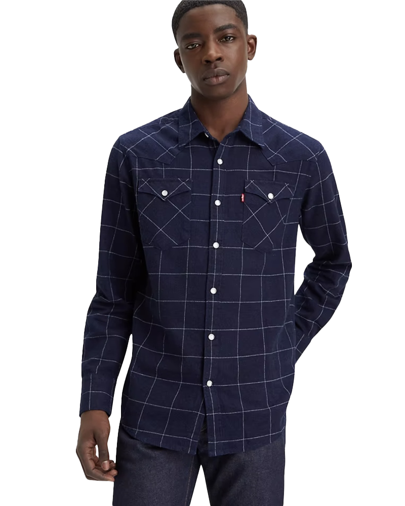 The Levi's® Mens Barstow Western Standard Shirt in Dark Indigo
