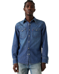 The Levi's® Mens Barstow Standard Western Shirt in Riverside Dark Wash