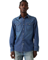 The Levi's® Mens Barstow Standard Western Shirt in Riverside Dark Wash