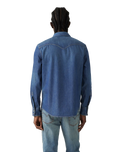 The Levi's® Mens Barstow Standard Western Shirt in Riverside Dark Wash