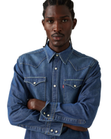 The Levi's® Mens Barstow Standard Western Shirt in Riverside Dark Wash