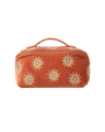 The Elizabeth Scarlett Sun Goddess Open Flat Makeup Bag in Rust