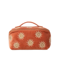 The Elizabeth Scarlett Sun Goddess Open Flat Makeup Bag in Rust