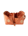 The Elizabeth Scarlett Sun Goddess Open Flat Makeup Bag in Rust