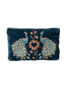 Peacock Floral Everyday Pouch in Ink Blue