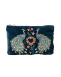 Peacock Floral Everyday Pouch in Ink Blue