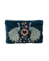Peacock Floral Everyday Pouch in Ink Blue