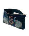 Peacock Floral Everyday Pouch in Ink Blue