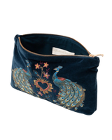 Peacock Floral Everyday Pouch in Ink Blue