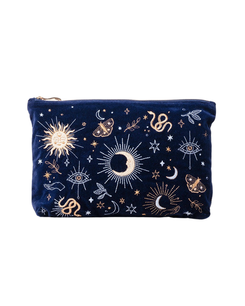 The Elizabeth Scarlett Boho Mysticism Everyday Pouch in Blue