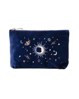 The Elizabeth Scarlett Boho Mysticism Mini Pouch in Navy