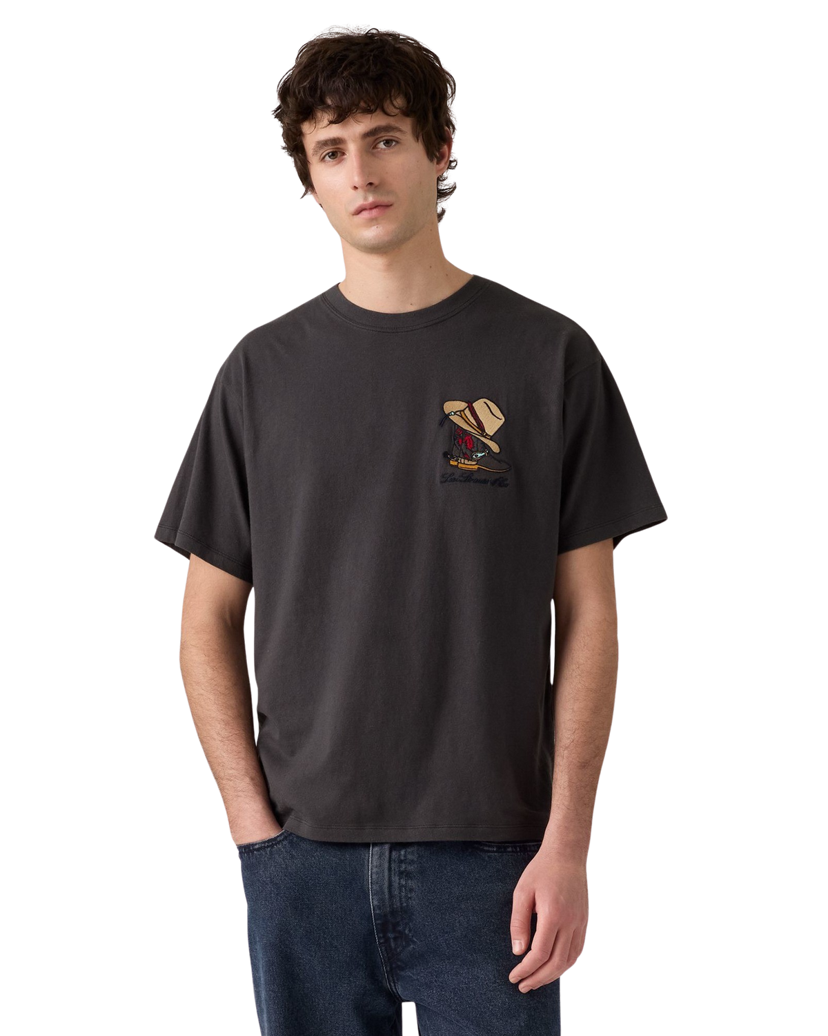 Graphic Vintage T-Shirt in Horseshoe Bison Phantom