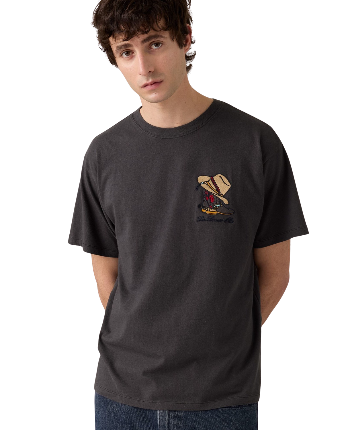 Graphic Vintage T-Shirt in Horseshoe Bison Phantom
