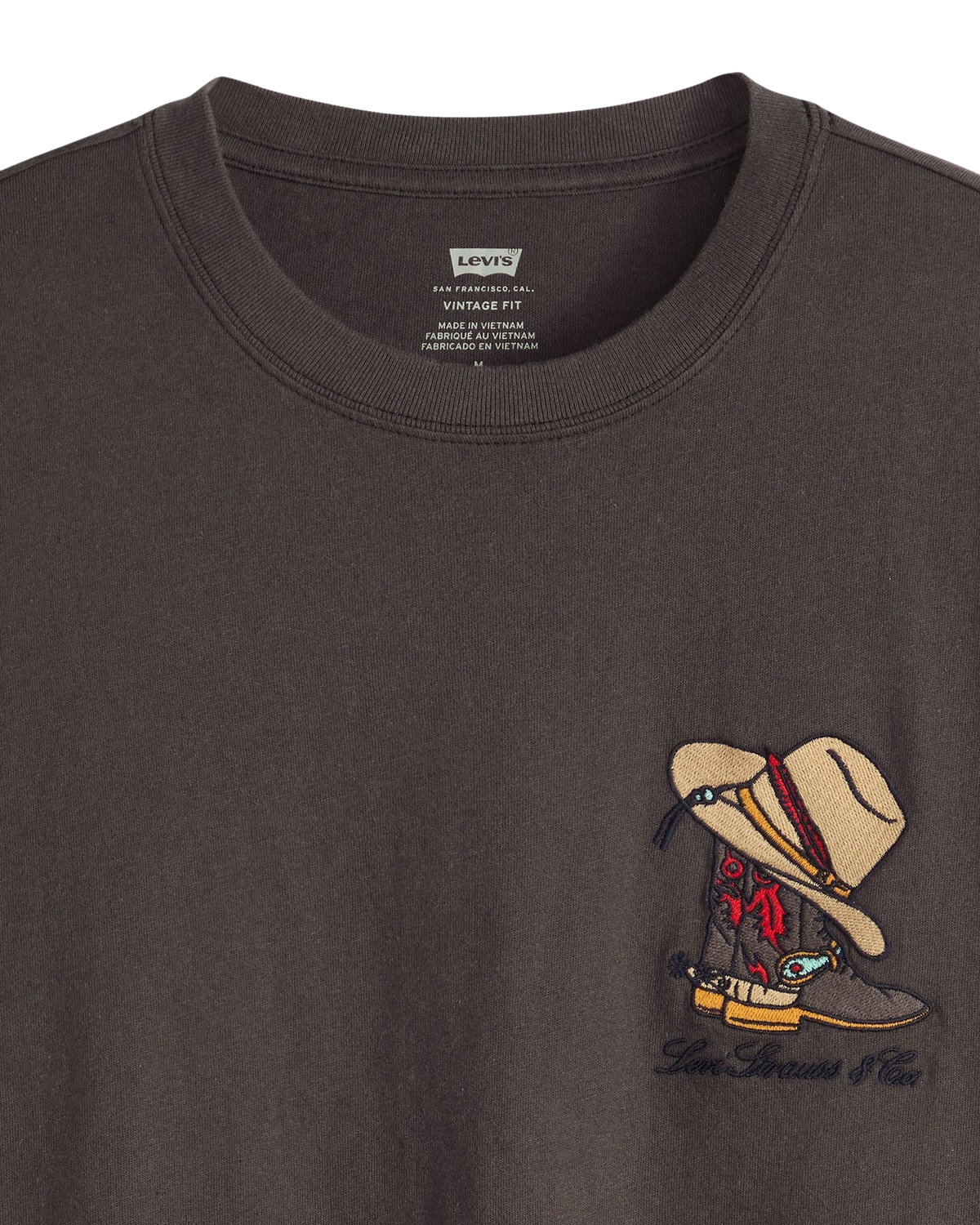 Graphic Vintage T-Shirt in Horseshoe Bison Phantom