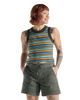 Out There Ribbed Vest in Espresso Multi Stripe