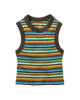 Out There Ribbed Vest in Espresso Multi Stripe